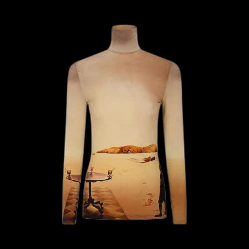 Paco Rabanne Dali's Sun Table Turtleneck Top 'Beige'