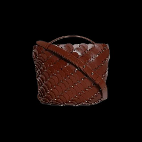 Paco Rabanne Medium Bucket Bag 'Cognac'