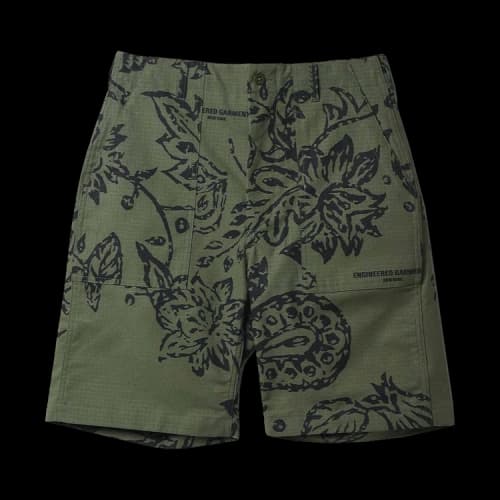 Engineered Garments Fatigue Short 'Olive Floral Print'