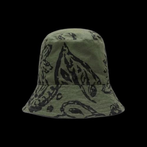 Engineered Garments Floral Print Bucket Hat 'Olive'
