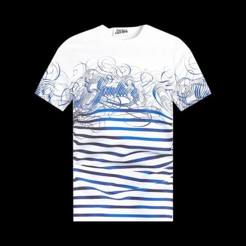 Jean Paul Gaultier Spandex T-Shirt 'White/Navy'