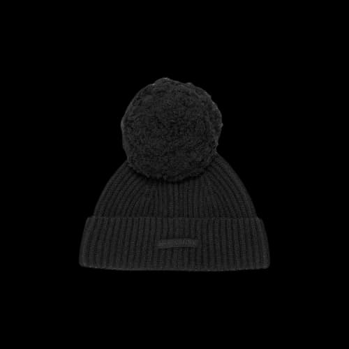Jean Paul Gaultier Wool Beanie With Pompom 'Black'