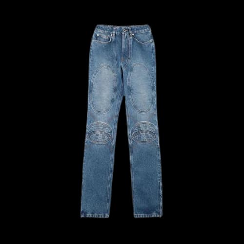 Jean Paul Gaultier Lace-Up Denim Jeans 'Vintage Blue'