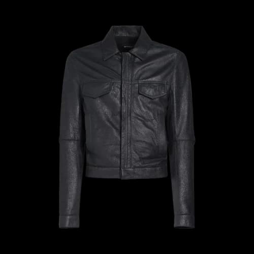 Ann Demeulemeester Terus 5 Pocket Fitted Leather Blouson 'Black'
