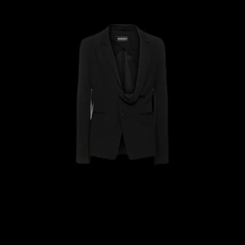 Ann Demeulemeester Laurentius Light Asymmetric Deconstructed Jacket 'Black'