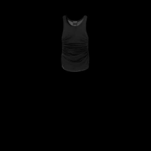 Ann Demeulemeester Mara Wrinkled Cropped Tank Top 'Black'