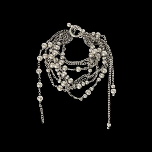 Ann Demeulemeester Veli Multi-Chain Bracelet 'Antique Silver'