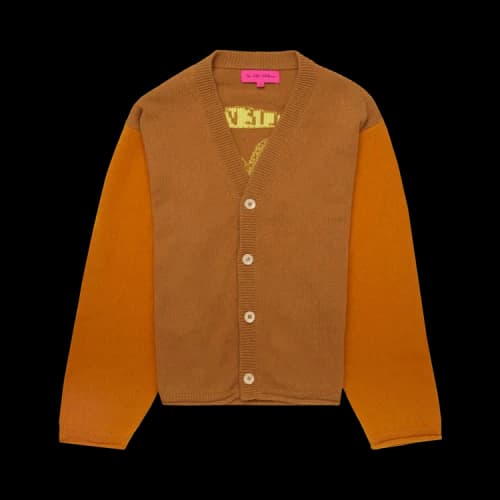 The Elder Statesman Love And Aliens Cardgian 'Toffee'