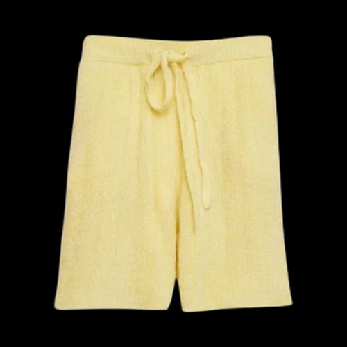 The Elder Statesman Chenille Rib Short 'Butter'
