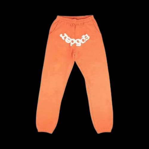 Sp5der Letter Logo Sweatpants 'Orange/White'