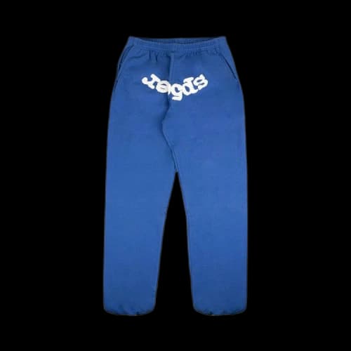 Sp5der Logo Jogger Sweatpants 'Blue'