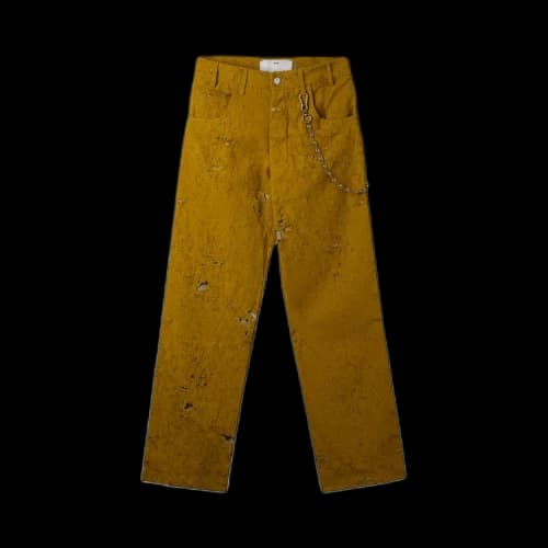 Song for the Mute Destroyed Long Work Pant 'Yellow'