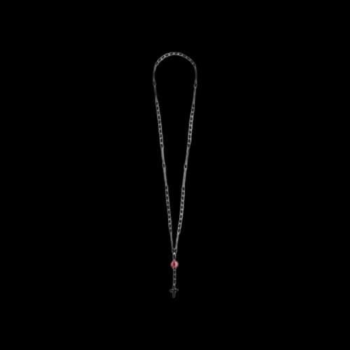 Neighborhood Cord Cross Necklace 'Black'
