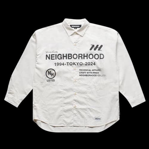 Neighborhood Long-Sleeve Overshirt 'White'