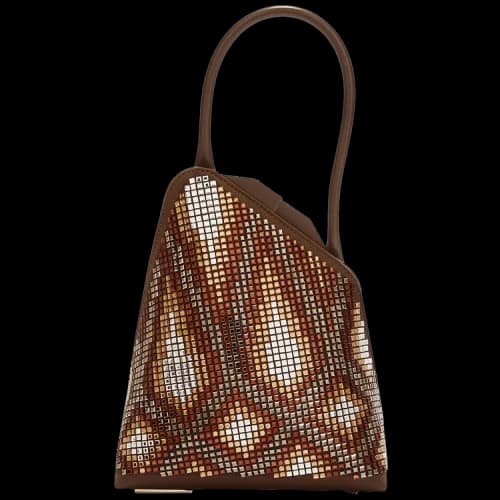 The Attico Sunset Top Handle Bag 'Chocolate Degrade'
