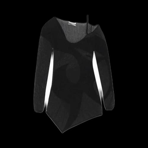 The Attico Long-Sleeve Mini Dress 'Black'