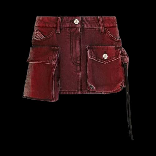 The Attico Fay Mini Skirt 'Red/Purple Shades'