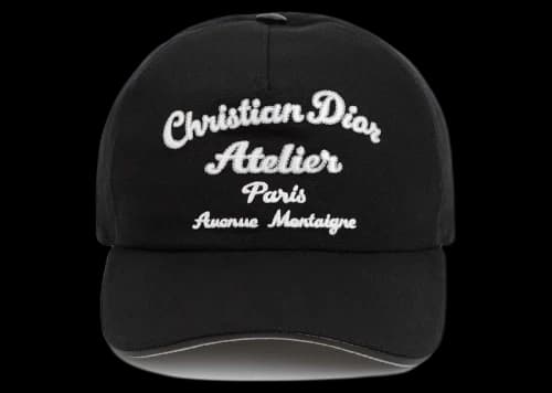 Dior Homme Logo Embroidered Baseball Cap Black