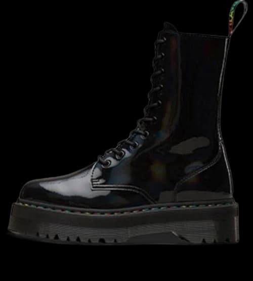 Dr. Martens Jadon Hi Rainbow Black (Women's)