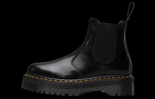 Dr. Martens 2976 Polished Smooth Platform Chelsea Boot Black