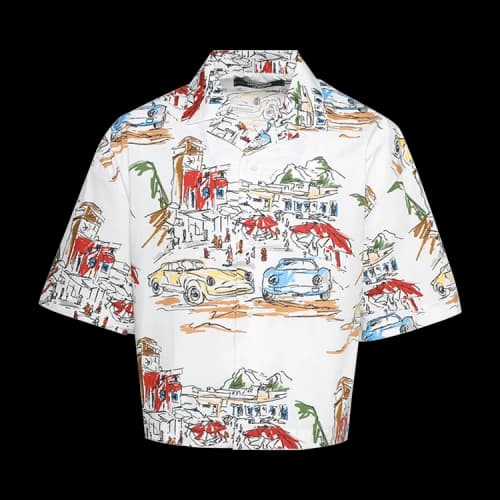 Jacquemus La Chemise Casaco 'Print Capri Cars/White'
