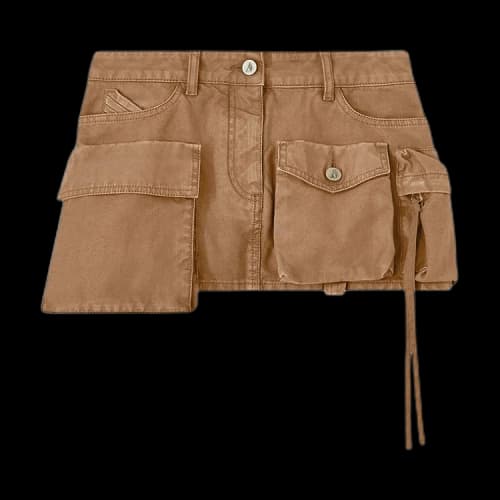 The Attico Fay Mini Skirt 'Cachi'