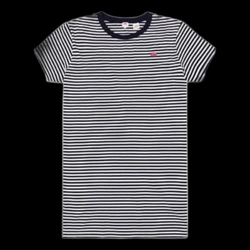 LEVI'S Levis Stripe Short Sleeve T-Shirt Dress Black White