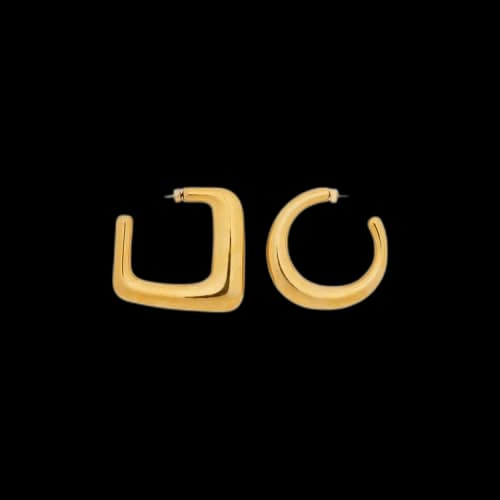 Jacquemus Les Grandes Creoles Ovalo Earrings 'Light Gold'