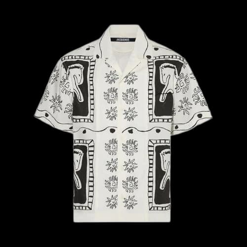 Jacquemus Jean Short-Sleeve Horse Shirt 'Black/White'