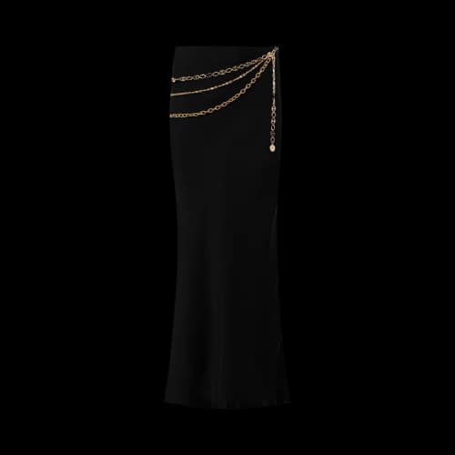 Paco Rabanne Jupe Long Skirt 'Black'