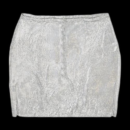 Rabanne Mesh Mini Skirt 'Silver'