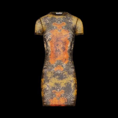 Jean Paul Gaultier Médaillon Dress 'Black/Khaki/Orange'