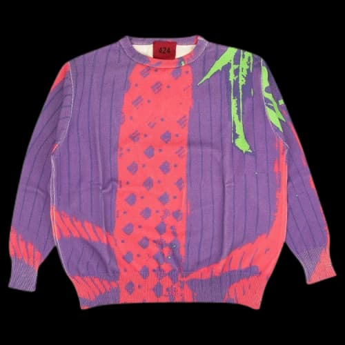 424 Business Print Crewneck 'Purple/Pink'