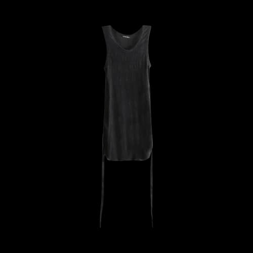 Ann Demeulemeester Mara Wrinkled Cropped Tank Top 'Black'