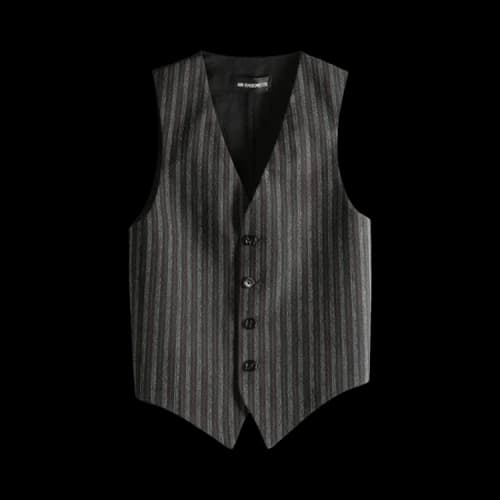 Ann Demeulemeester Stanse Classic Waistcoat 'Black/White/Red'