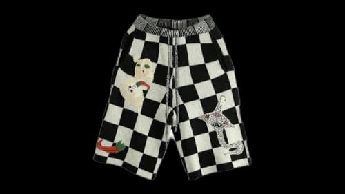 The Elder Statesman Nora Lite Creatures Short Black/Natural