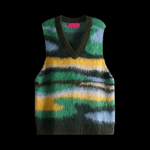 The Elder Statesman Topo Jacquard Vest 'Multicolor'