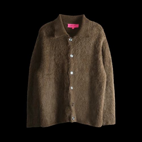 The Elder Statesman Thistle Mens Shacket 'Wenge'