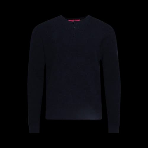 The Elder Statesman Waffle Thermal Henley 'Twilight'