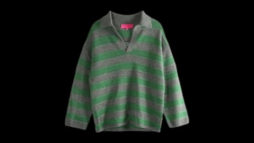 The Elder Statesman Dume Stripe Rugby Fern/Granite