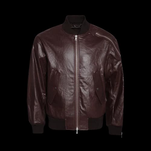 Dries Van Noten Faux-Leather Bomber Jacket 'Rust'