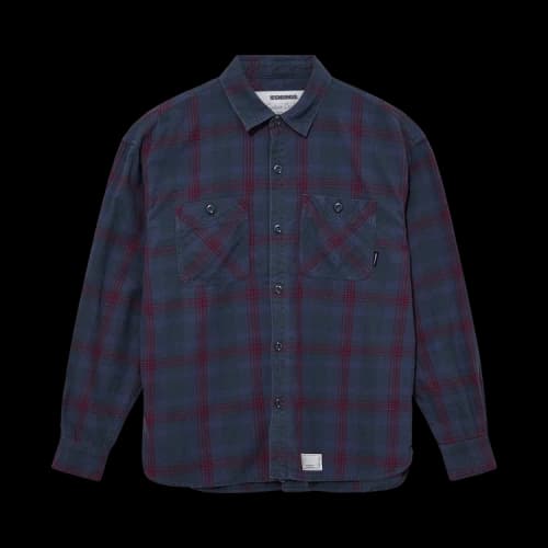 Neighborhood Savage Tartan Check Long-Sleeve Shirt 'Navy/Purple'