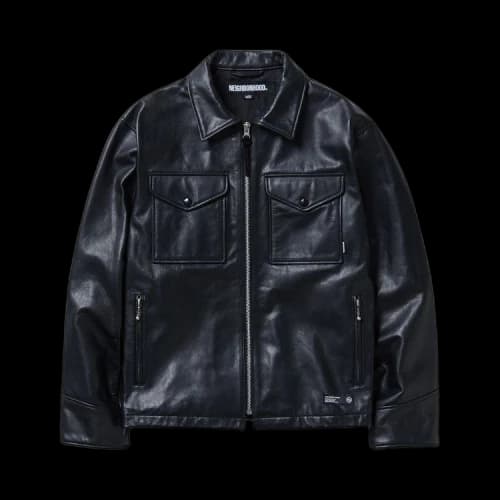 Neighborhood Leather PM Jacket 'Black'