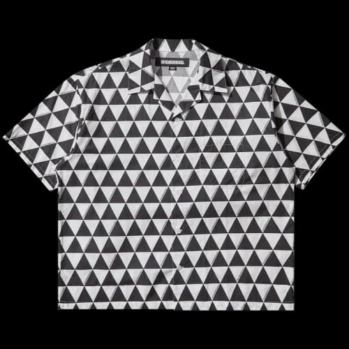 Neighborhood Triangle Pattern Hawaiian Shirt 'Grey'