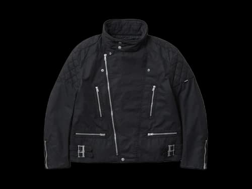 Neighborhood Faded Stand Collar Riders Jacket Black