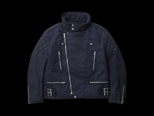 Neighborhood Faded Stand Collar Riders Jacket Navy