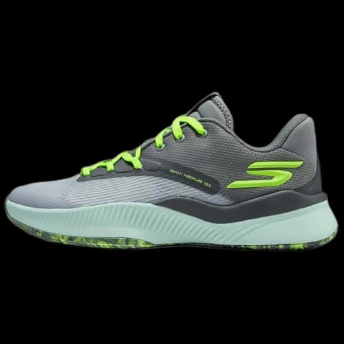 Skechers Abrasion Resistant Low top Basketball Shoes Men's Gray Green
