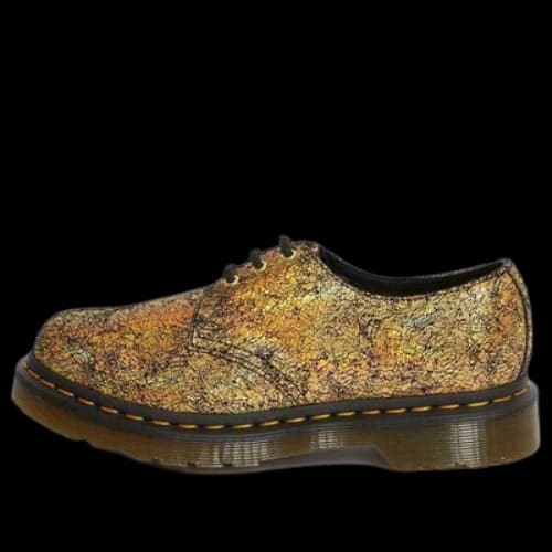 Dr. Martens 1461 Metallic Leather Oxford Shoes 'Iridescent Crackle - Gold' (Women's)