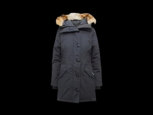 Canada Goose Rossclair Fur Parka Jacket Navy