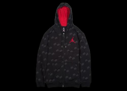 Jordan Zip-Up Hoodie Jacket Black